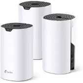 TP-LINK Mesh-WLAN Netzwerk (AC1200), 3er Pack, Weiß, Intern, Mesh-System, Leistung, 370 m², Dual-Band (2,4 GHz/5 GHz)
