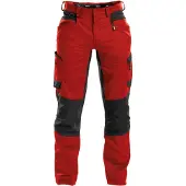 Dassy Helix Arbeitshose mit Stretch, rot/schwarz, Schrittlänge Standard, Größe 56 - rot/schwarz - 56