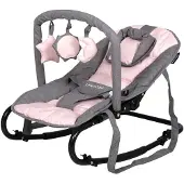 Little World Babywippe Starwing Grau - Rosa