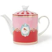 Pip studio Teekanne Love Birds Red Pink 1,3 L