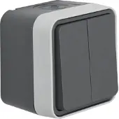 Berker 30753505, Tasten, Grau, 250 V, 10 A