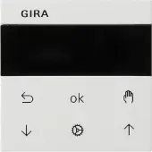 Giersiepen Gira System 3000 Jalousie- und Schaltuhr Display System 55 Reinweiß seidenmatt