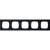 Gira 021509, Schwarz, Thermoplast, , Leere Platte, 366 mm, 80,8 mm