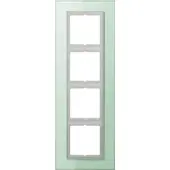 JUNG Einbaurahmen 4f tra mt LS / LS PLUS Glas LSP984GLAS