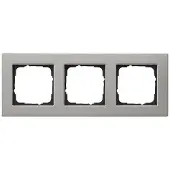 Gira 0213335 Abdeckrahmen 3f flach E2 Edelstahl