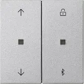 Gira S3000 Jal.-/Schaltuhr BT Pfeile System 55 F Alu 536726