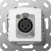 Gira D Serie XLR Basissteckdose Rein Weiß - 566703