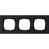 Gira Abdeckrahmen, 3f, flach, E2, Schwarz, matt, 1 Stk.