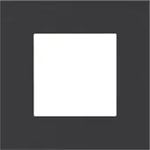 Niko 158-76100 1 fach Rahmen Niko Pure alu black 15876100