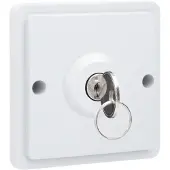 Niko 701-38700 Spritzwassergeschützter Schlüsselschalter 10 A mit Schraubklemmen, wei 70138700