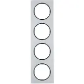 Berker 10142284 Rahmen 4fach R.3 Alu/schwarz