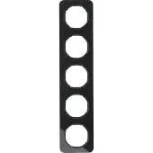 Berker 10152116 Rahmen 5fach R.1 Glas, schwarz