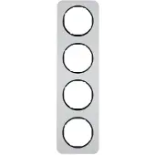 Berker 10142184, Aluminium, Schwarz, Aluminium, Schraubenlos, , Glänzend, R.1