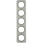 Berker 10152104 Rahmen 5fach R.1 Edelstahl/schwarz
