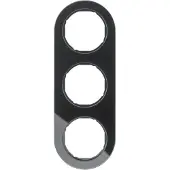 Berker 10132016, Schwarz, Glas, Thermoplast, Schraubenlos, , R.Classic, IP20