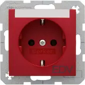 Berker 47508915, Typ F, Rot, Duroplast, IP20, 250 V, 16 A