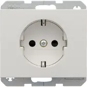 Berker Steckdose SCHUKO mit erhöhtem Berührungsschutz K.1 polarweiß, glänzend, Typ F, Weiß, Thermoplast, IP20, 250 V, 16 A