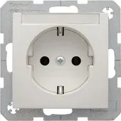 Berker 47501909 Steckdose Schuko, Typ F, Weiß, Thermoplast, IP20, 250 V, 16 A