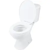 Differnz Toiletpot Staand Met AO Uitgang Inclusief Toiletbril Wit (38.500.01)