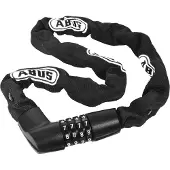 ABUS Kettenschloss Tresor 1385/75 – Zahlenschloss aus gehärtetem Stahl – 6 mm starke Vierkantkette – -Sicherheitslevel 6 – 75 cm – Schwarz