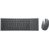 Dell Pro Plus kompakte Tastatur und Maus – KM7120W - US international (QWERTY), Kabellos, RF Wireless + Bluetooth, Scherenschalter, QWERTY, Grau, Titan, Maus enthalten