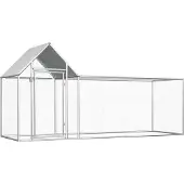 vidaXL Hühnerstall 3x1x1,5 m Verzinkter Stahl