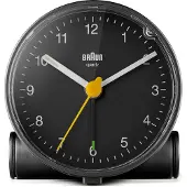 Braun Klassik Wecker BC01BW, Crescendo-Alarm, Schlummerfunktion, Leuchtzeiger