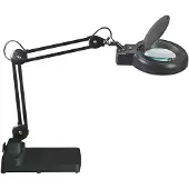 MAUL LED-Lupenleuchte MAULvisio, Leistung 8 W, 1200 lm, 3-Dioptrien-Linse, drehbarer Standfuß, schwarz