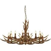 Searchlight Hängelampe aus Holz Stag Ø 108cm