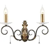 Elstead Lighting Elstead Amarilli Wandleuchte E14 2-fach Bronze-Goldfarbe, UK