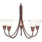 Elstead Lighting Emily Kronleuchter E14 5-fach Kupfer Patina, Made in UK