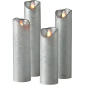 Sompex Bloklys LED - 4 stk Sølv - H15-22,5 cm
