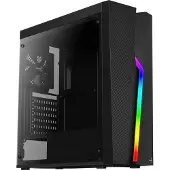 Aerocool Bolt, Midi Tower, PC, Schwarz, ATX, micro ATX, Mini-ITX, Acryl, Gaming