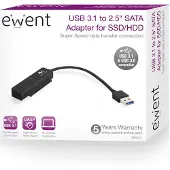 Eminent Adapter EW7017 USB 3.1 für HDD/SSD 2,5" SATA Schwarz
