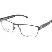 BOSS 1040 Unisex-Brille inkl. Gläser Vollrand Quadratisch Metall-Gestell 57/18/145, grau