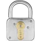 ABUS AV-Vorhangschloss 235Z/50, mit Schlüsselllochverdeck, Stahl, verchromt