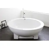 Hoesch Dreamscape Freistehende Rundbadewanne 1800 mm mit Außenverkleidung weiß - 6130.010010