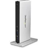 StarTech.com .COM USB 3.0 Dockingstation - kompatibel mit Windows macOS - Dual DVI Monitor - mit DVI auf HDMI und VAG Adapter