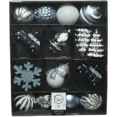 Décoris Weihnachtsdekoration Kunststoff l9b33h40 cm blau 25 Stück (blauw)