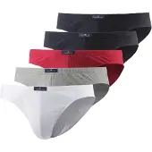 Tom Tailor Minislip "Colorado" Packung, 5er Pack, weich, bequem, eng, atmungsaktiv, breiter Bund, mit Logo