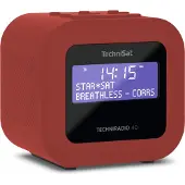 Technisat TECHNIRADIO 40 | DAB+ Radiowecker mit Sleeptimer und Snooze | rot