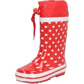 Playshoes Mädchen Gummistiefel, Rot Punkte, 26/27 EU