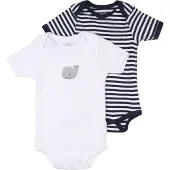 Playshoes Body 1/4-Arm 2er Pack Wal in Marine/weiß | Gr.: 50/56