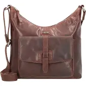 Spikes & Sparrow Leder Umhängetasche Bronco Crossover Dark Brown dunkelbraun