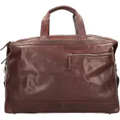 Spikes & Sparrow Leder Reisetasche Schultertasche Bronco Weekender Dark Brown dunkelbraun