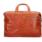 Spikes & Sparrow Leder Reisetasche Schultertasche Bronco Weekender Brandy braun