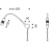 OLIGO A Little Bit LED-Wandleuchte-Chrom-Rot matt-mit LED (3000K)