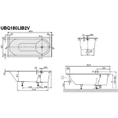 Villeroy & Boch Libra Rechteck Badewanne, inklusive Wannenfüße, 1800x800x490mm, weiß alpin, UBQ180LIB2V-01