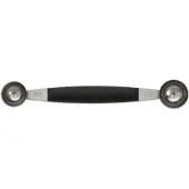 Arcos Doppel-Dekoratorhalter für Obst 613100 mit Edelstahlklinge und mango Polypropylen ø 22 mm - 25 mm mit Vitrine