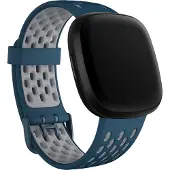 Fitbit Versa 3/Sense Silikonarmband Blau L Uhrenarmband
